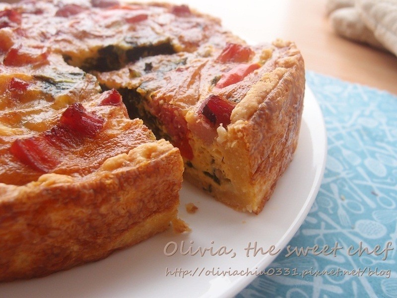 Olivia?Bacon Spinach Quiche