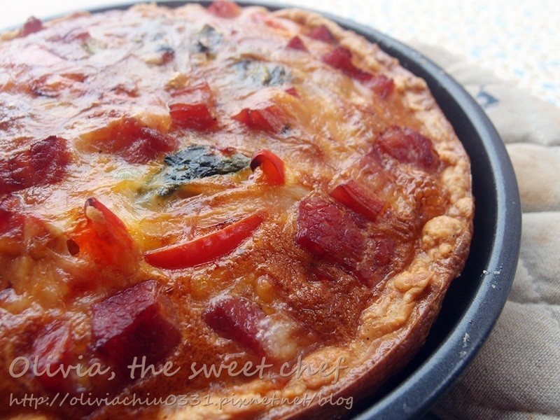 Olivia?Bacon Spinach Quiche